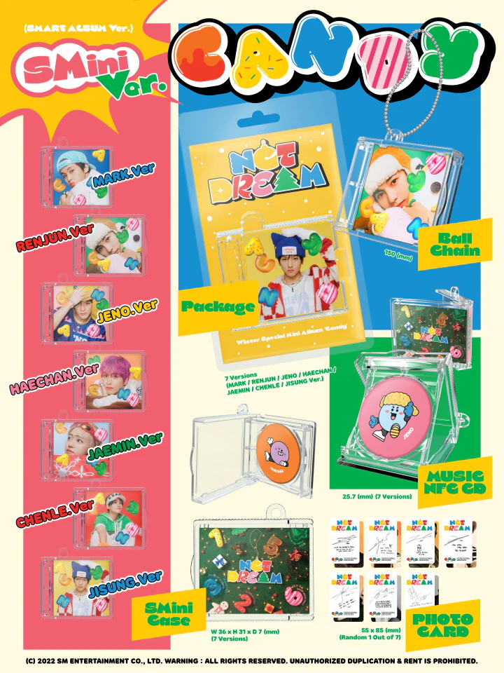 NCT DREAM - [CANDY] Winter Special Mini Album SMini (Smart) Album RANDOM Version - Image 2
