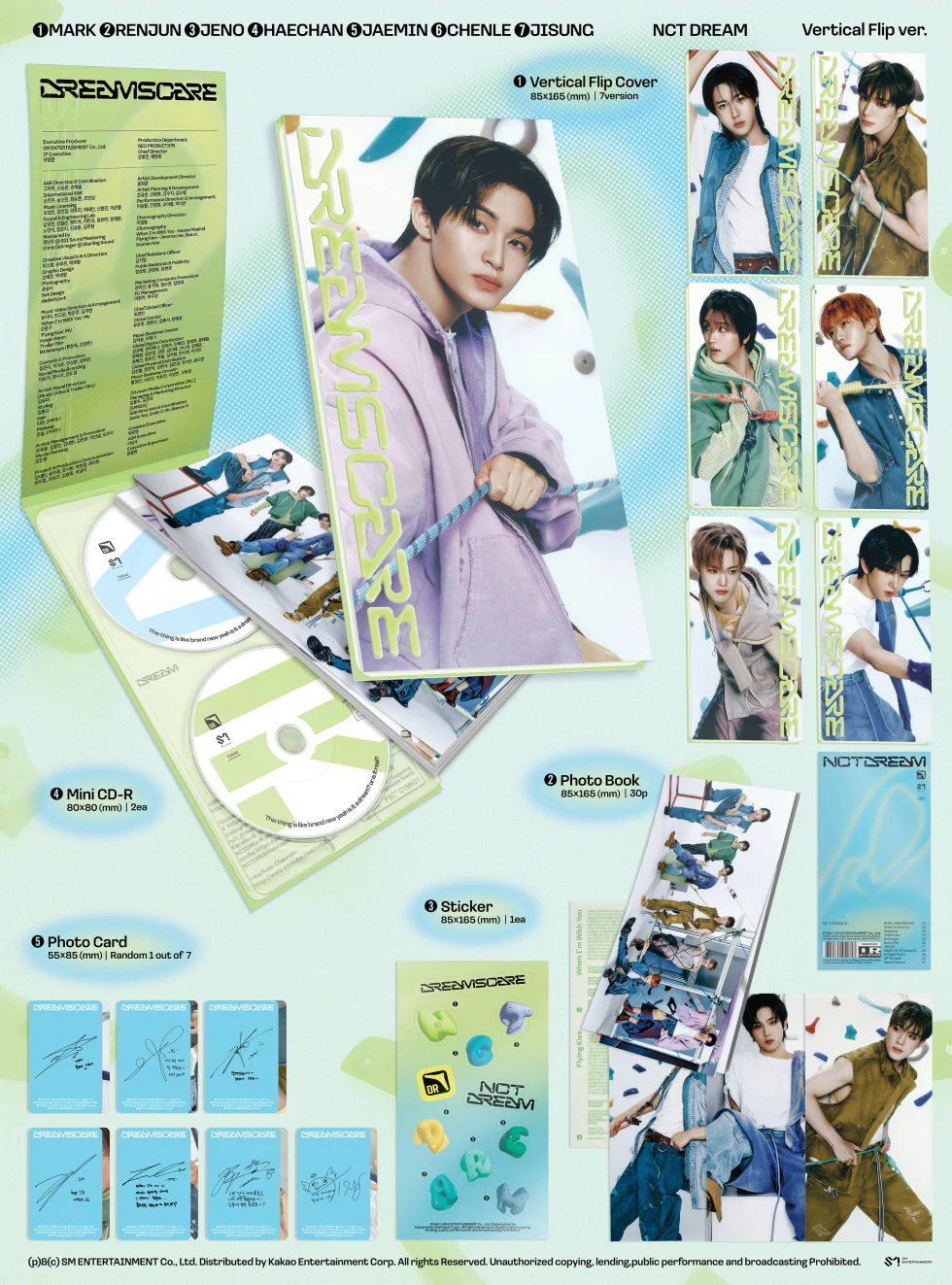 NCT DREAM - [DREAMSCAPE] VERTICAL FLIP 7 Version SET - Image 2