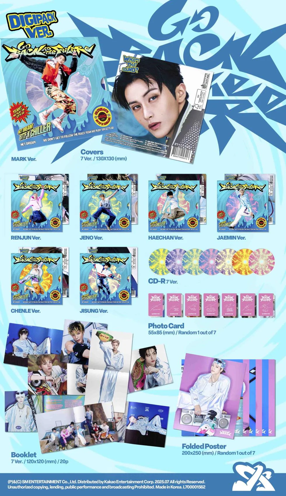 NCT DREAM - [GO BACK TO THE FUTURE] 5th Album DIGIPACK 7 Version SET - Image 2