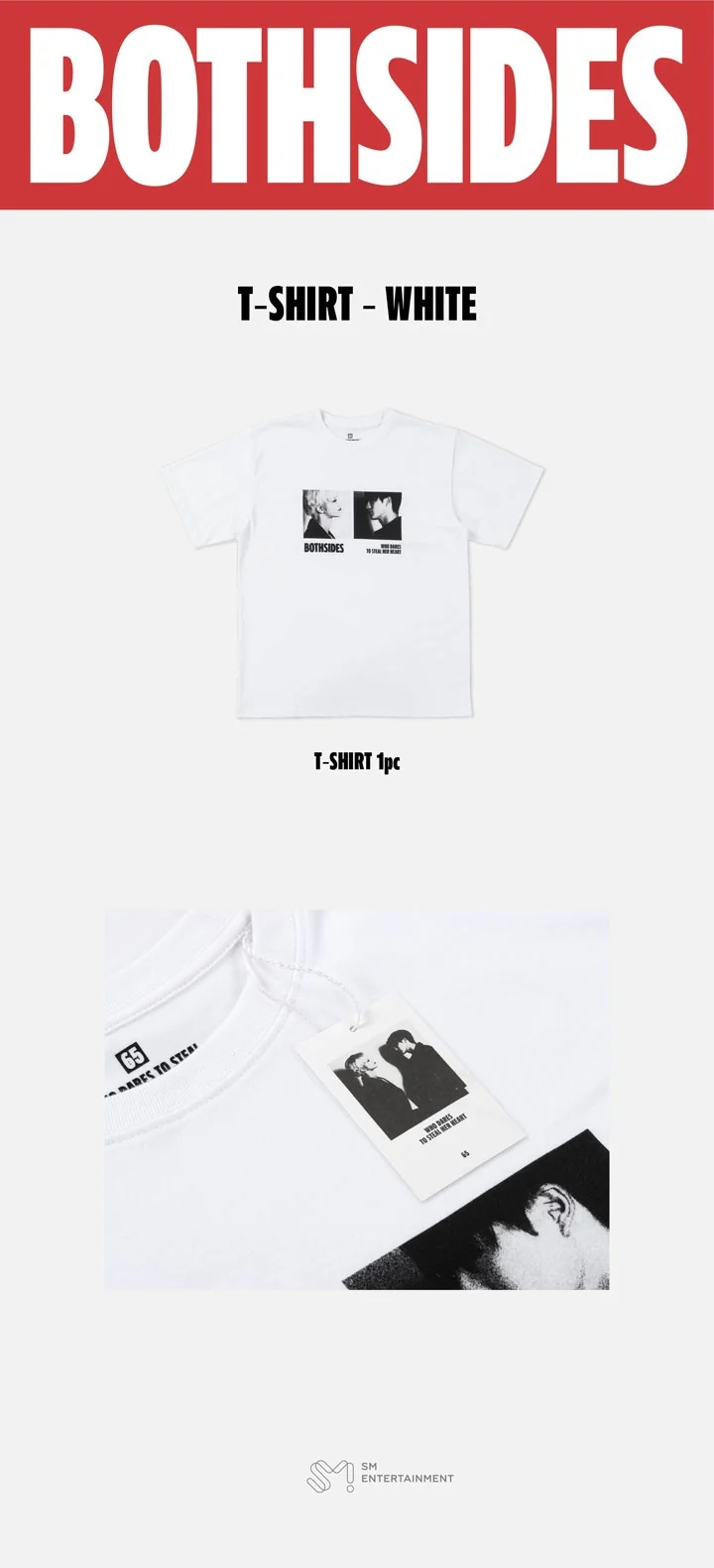 NCT JNJM - [BOTH SIDES] 1st Mini Album MD T-SHIRT WHITE - Image 2