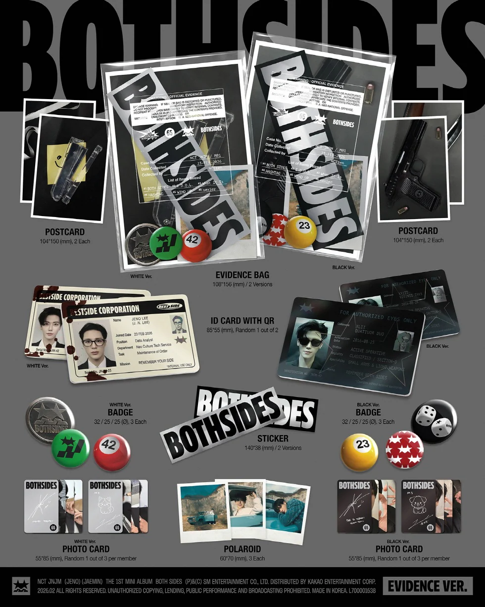 NCT JNJM - [BOTH SIDES] 1st Mini EVIDENCE SMART Album RANDOM Version - Image 2