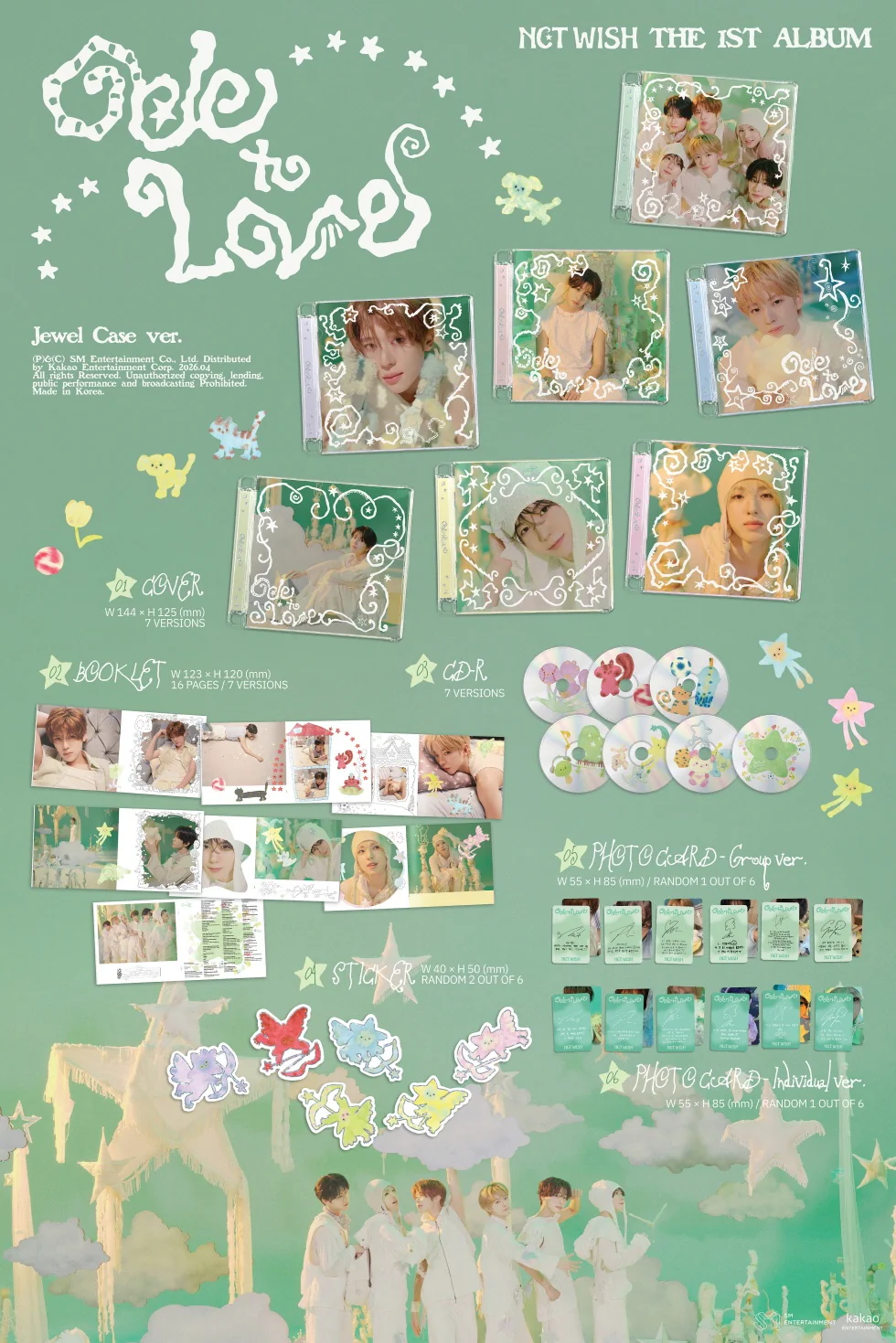 (LUCKY DRAW) NCT WISH - [ODE TO LOVE] 1st Album JEWEL CASE JAEHEE Version - Image 2