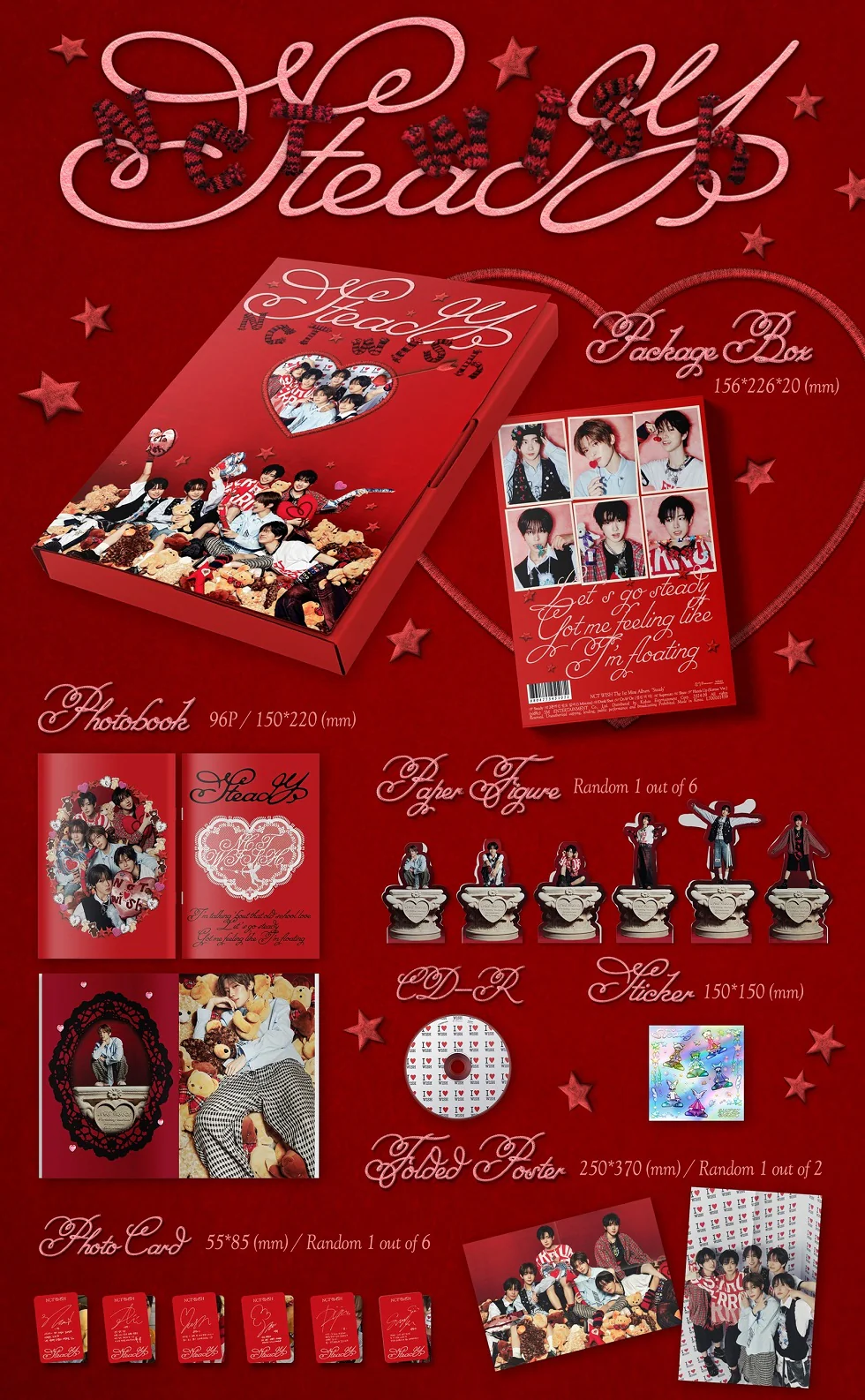 NCT WISH - [STEADY] 1st Mini Album PHOTOBOOK I ♥ WISH (A) Version - Image 2