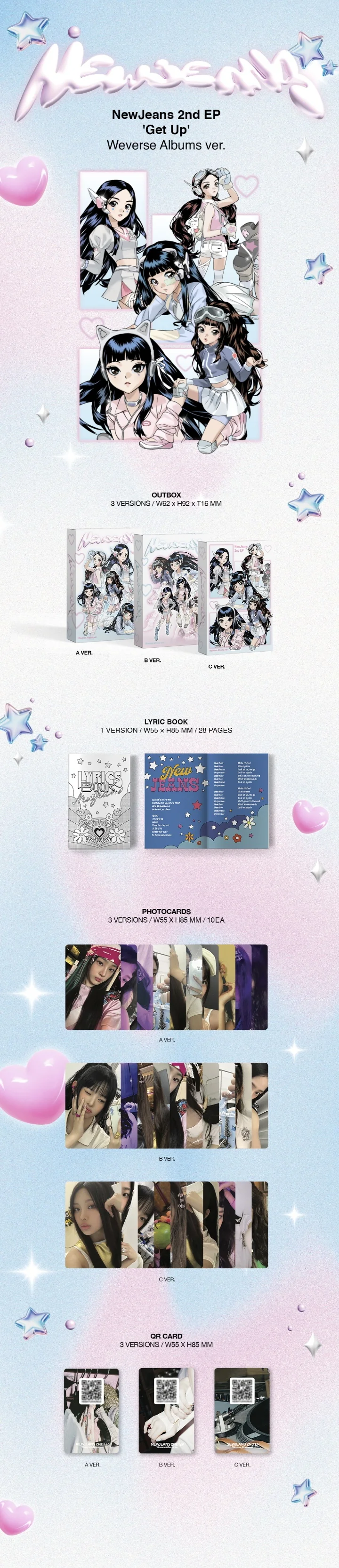 NEWJEANS - [GET UP] 2nd EP WEVERSE Albums C Version - Image 2