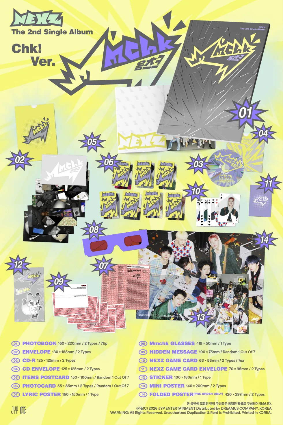 (LUCKY DRAW) NEXZ - [MMCHK] 2nd Single Album Chk! version - Image 2