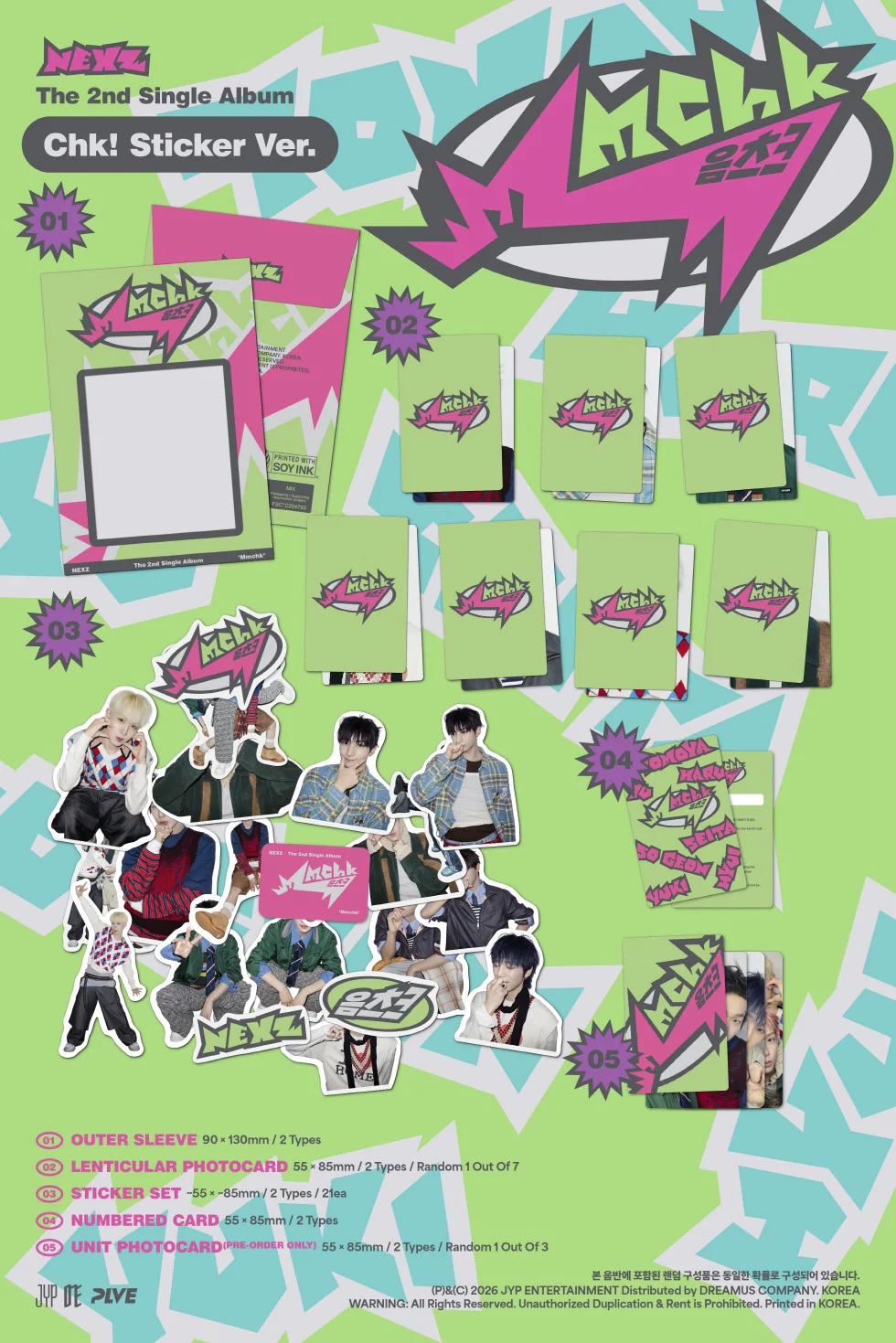 (LUCKY DRAW) NEXZ - [MMCHK] 2nd Single Album STICKER RANDOM Version - Image 2