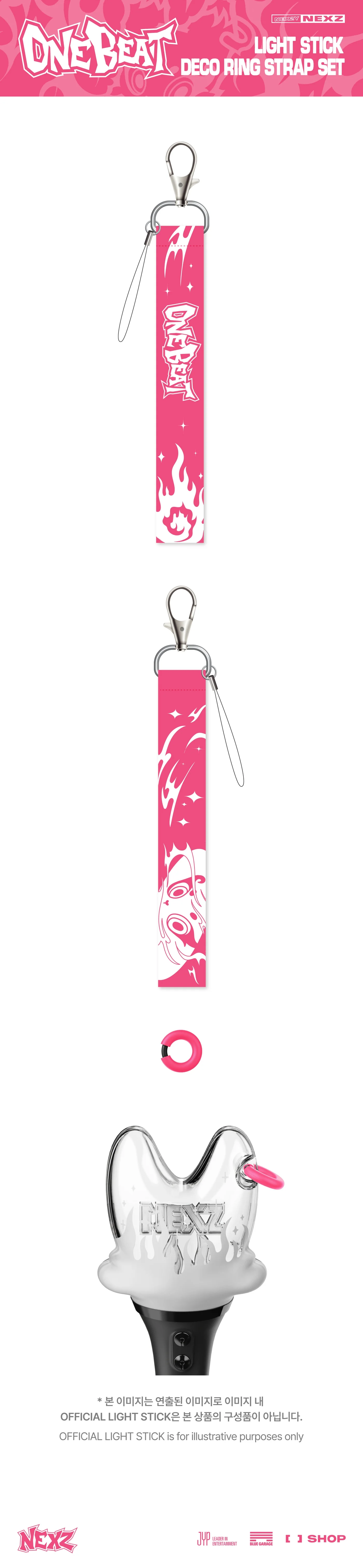 NEXZ - [ONE BEAT] OFFICIAL MD LIGHT STICK DECO RING STRAP SET - Image 2