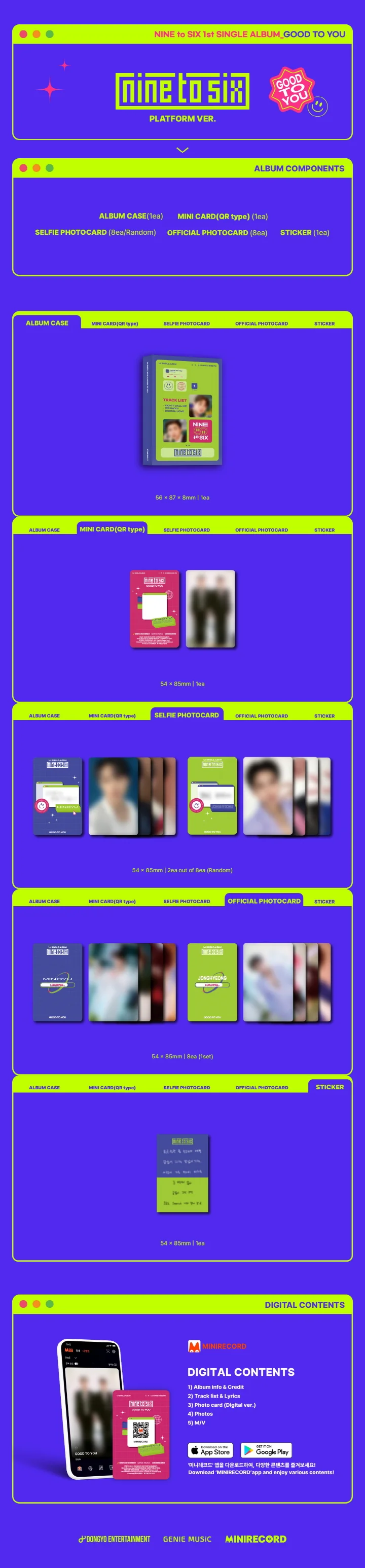 NINE TO SIX - [GOOD TO YOU] 1st Single Album PLATFORM Album - Image 2