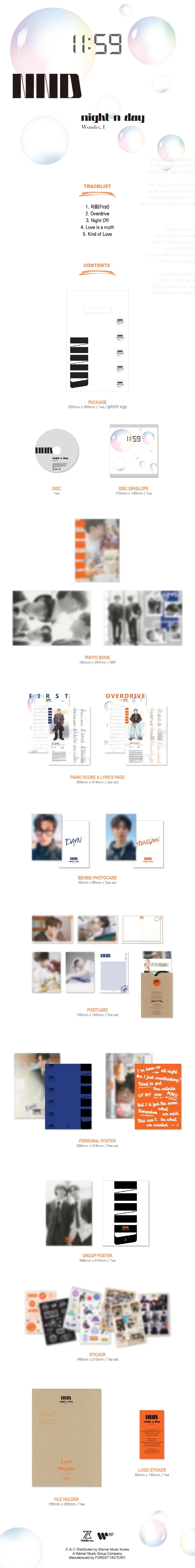 NND (night n day) - [WONDER, I] 1st Mini Album - Image 2