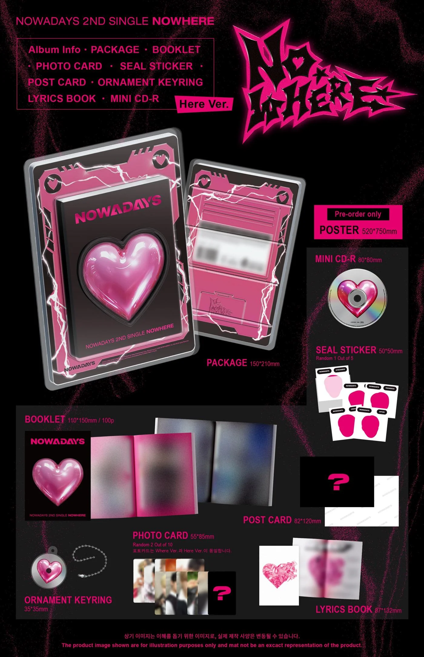 NOWADAYS - [NOWHERE] 2nd Single Album RANDOM Version - Image 3
