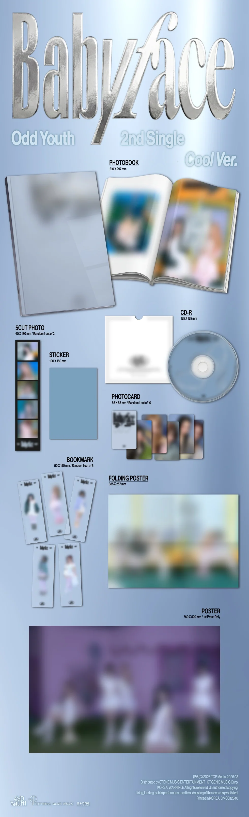 ODD YOUTH - [BABYFACE] 2nd Single Album COOL Version - Image 2