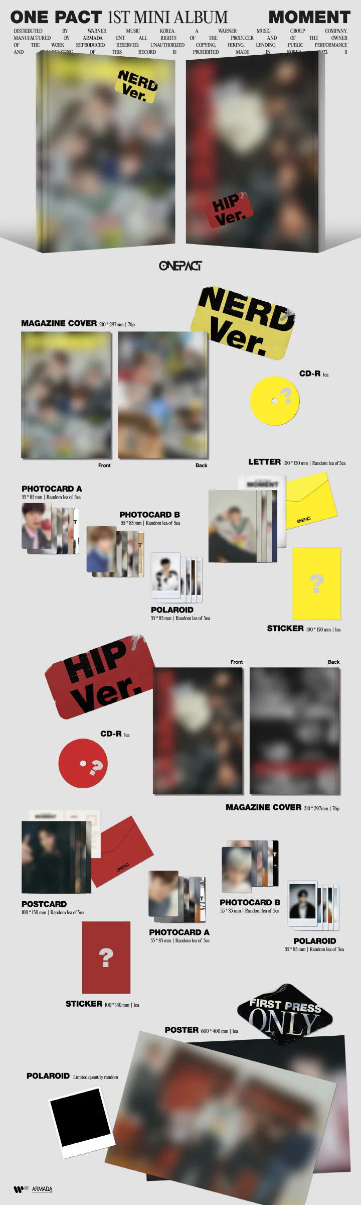 ONE PACT - [MOMENT] 1st Mini Album RANDOM Version - Image 2