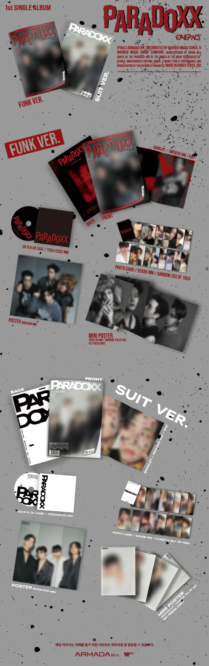 ONE PACT - [PARADOXX] 1st Single Album FUNK Version - Image 2