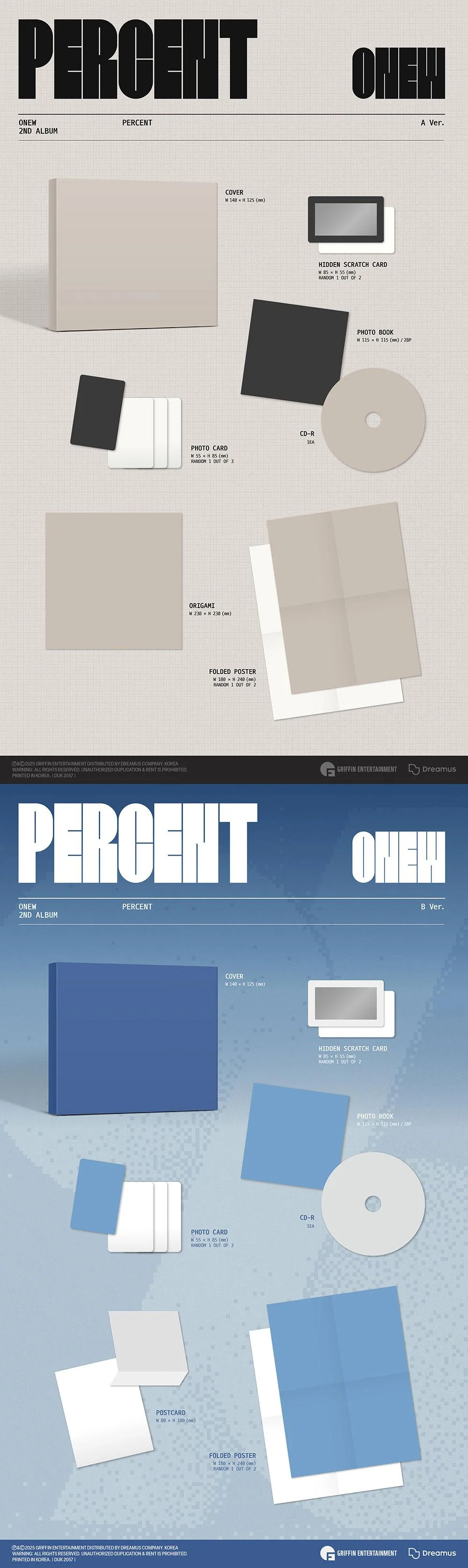 ONEW - [PERCENT] 2nd Album DIGIPACK ANIMALS Version - Image 2
