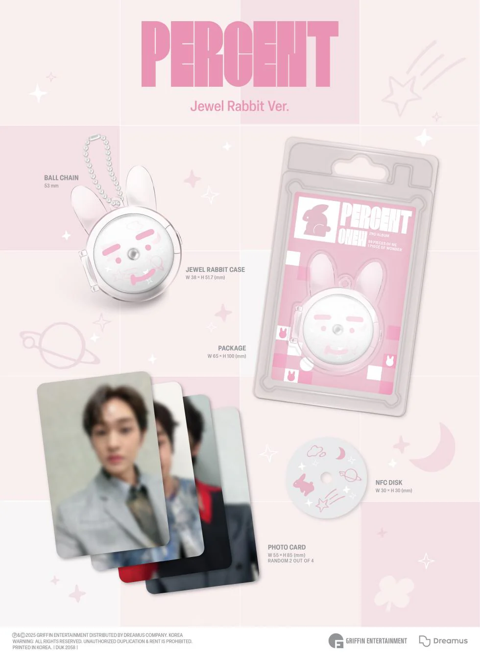 ONEW - [PERCENT] 2nd Album JEWEL RABBIT Version - Image 2