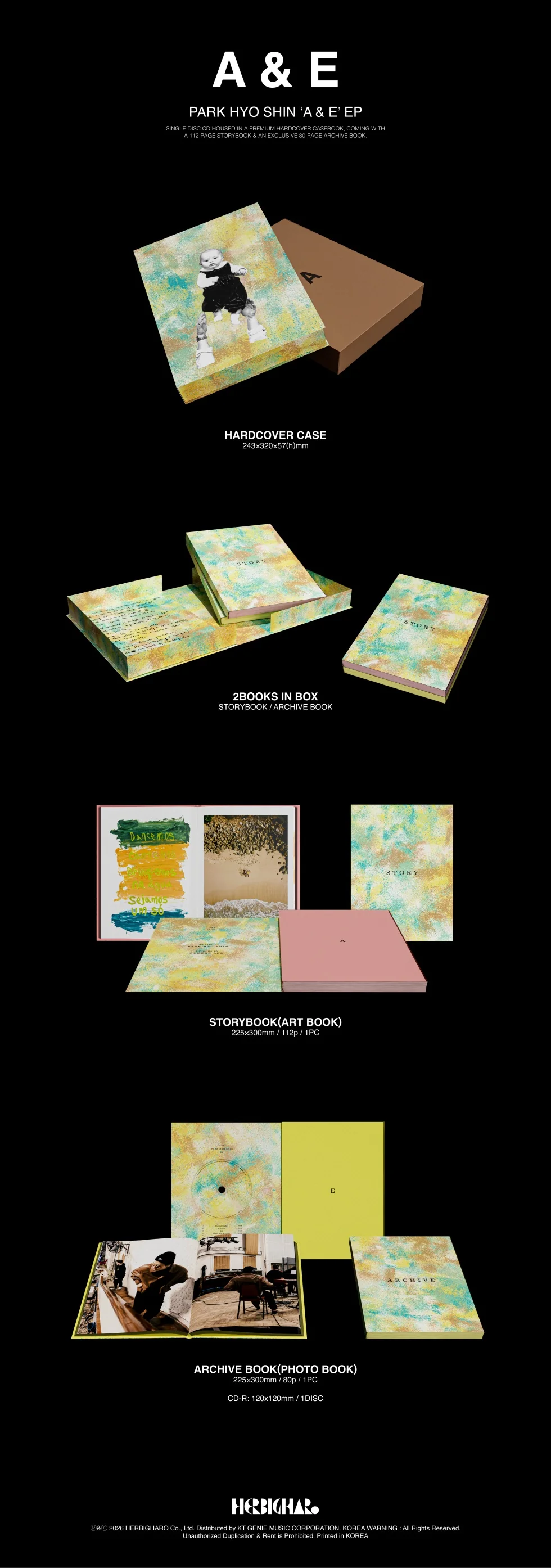 (PRE-ORDER) PARK HYO SHIN - [A & E] EP Album - Image 2