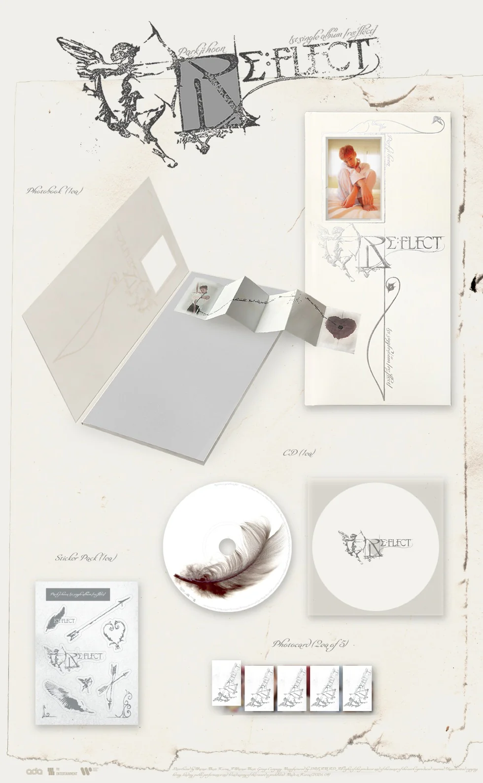 PARK JI HOON - [RE:FLECT] 1st Single Album A Version - Image 2