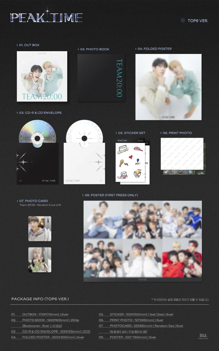 [PEAKTIME] TOP6 Ver. (2CD) TEAM 20:00 Version - Image 2