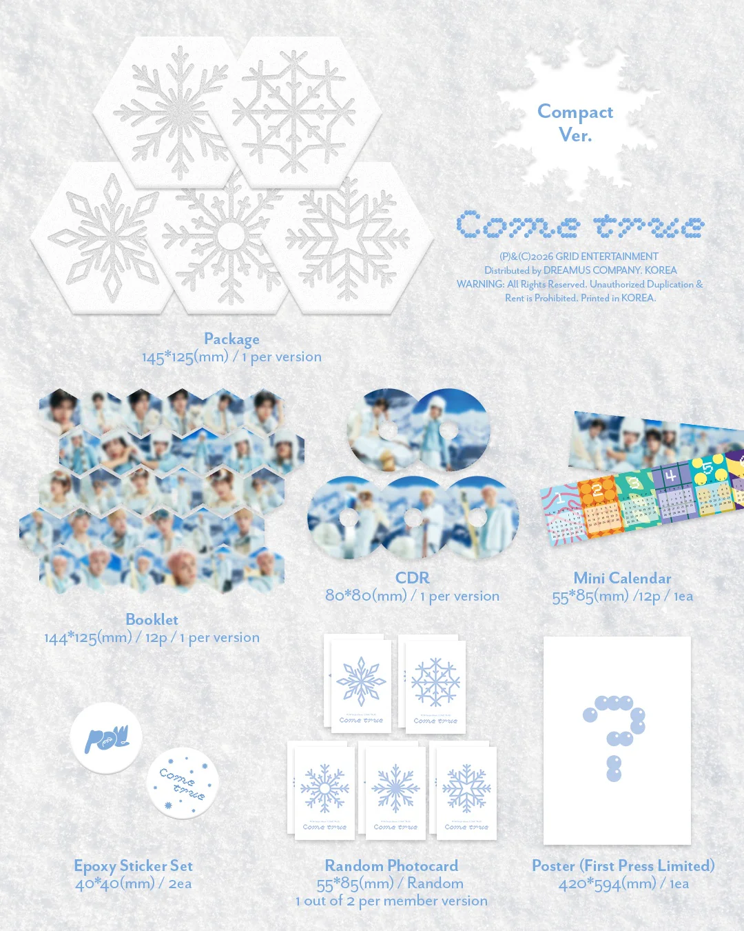 POW - [COME TRUE] Single Album COMPACT HONG Version - Image 2