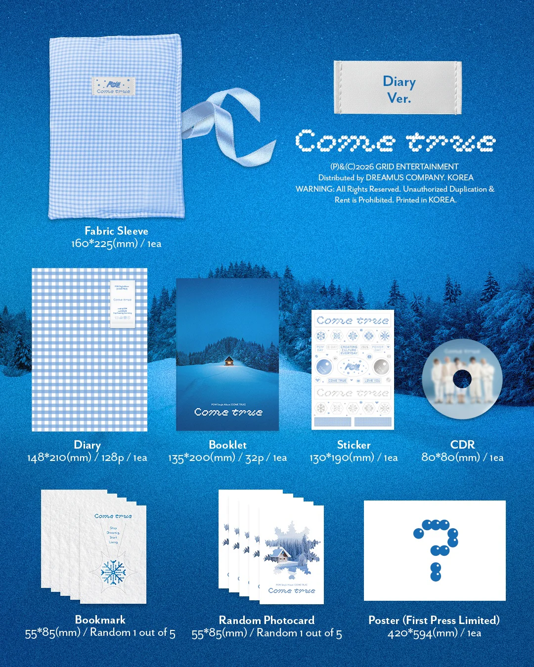 POW - [COME TRUE] Single Album DIARY Version - Image 2