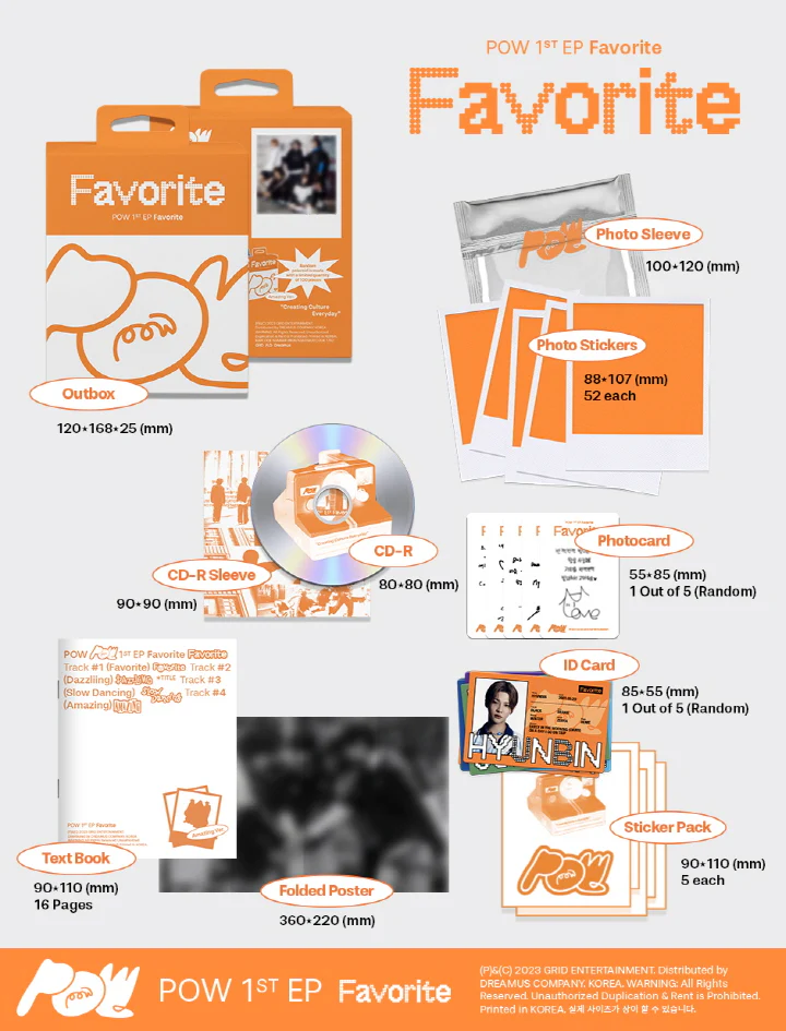 POW - [FAVORITE] 1st EP Album 2 Version SET - Image 3