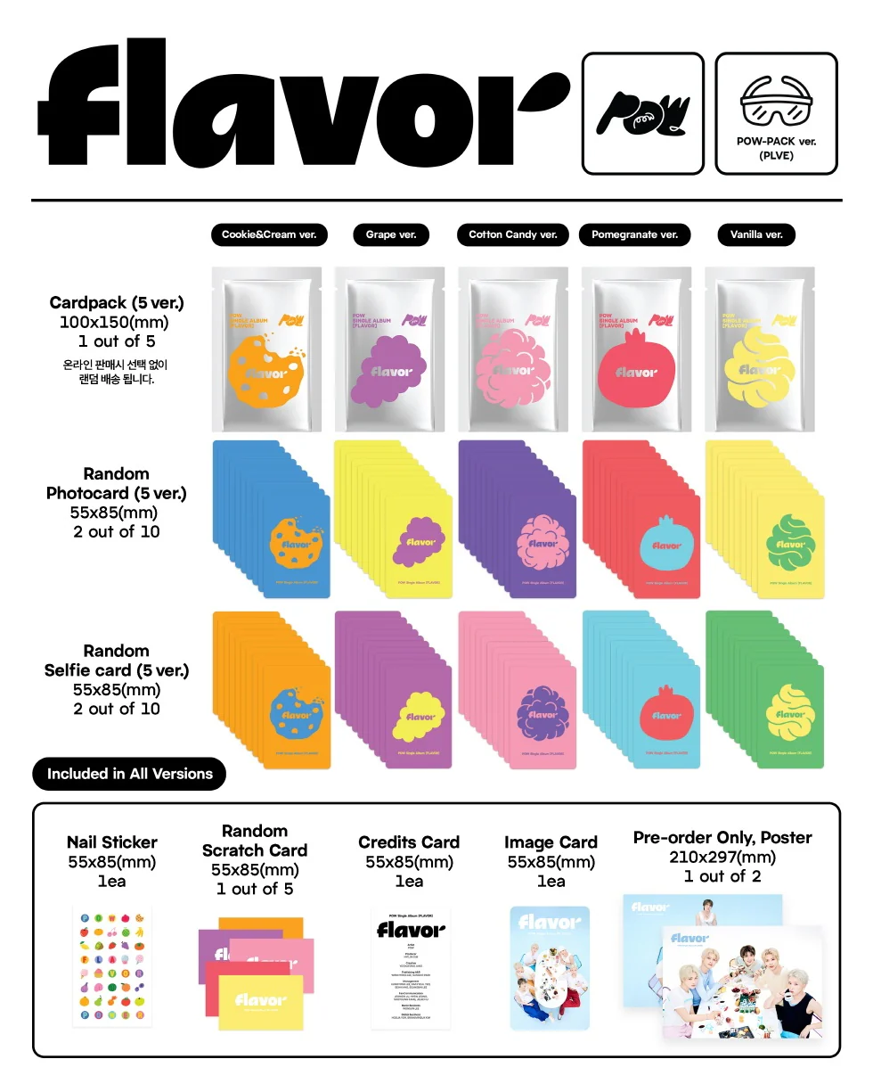 (PRE-ORDER) POW - [FLAVOR] Single Album POW-PACK GRAPE Version - Image 2