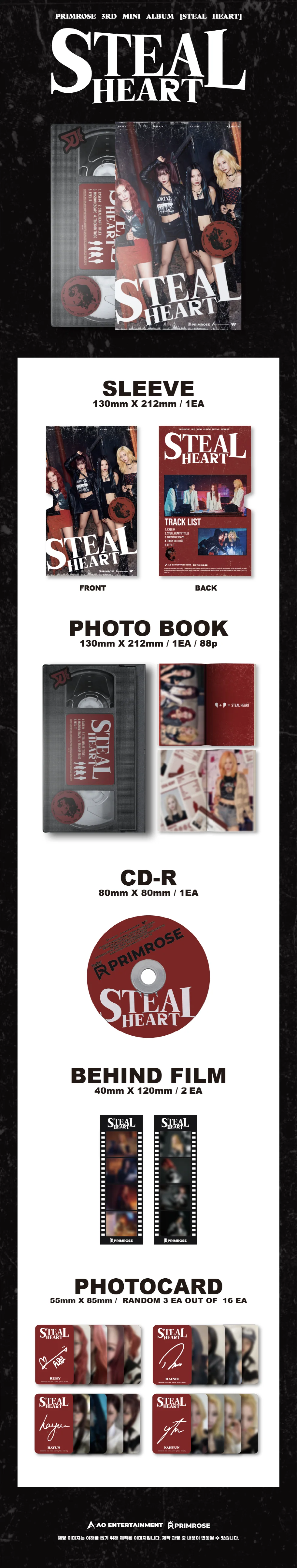 PRIMROSE - [Steal Heart] 3rd Mini Album - Image 2