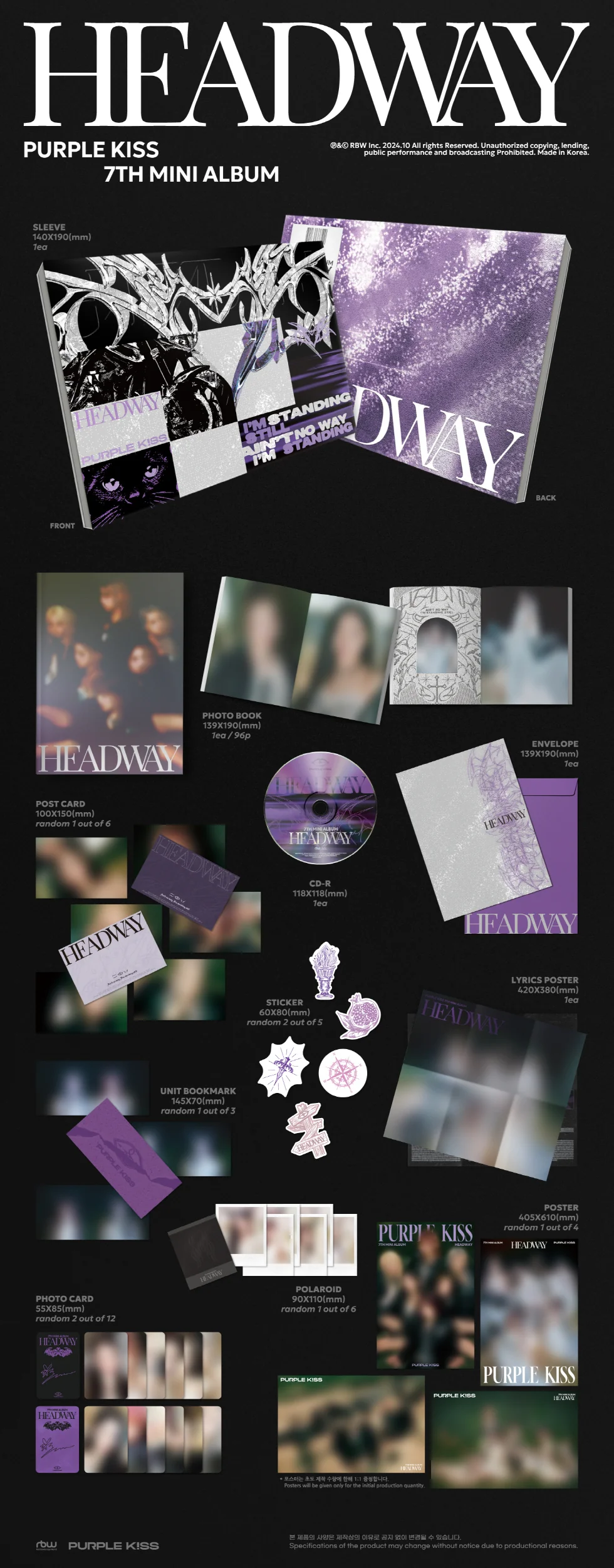 PURPLE KISS - [HEADWAY] 7th Mini Album - Image 2
