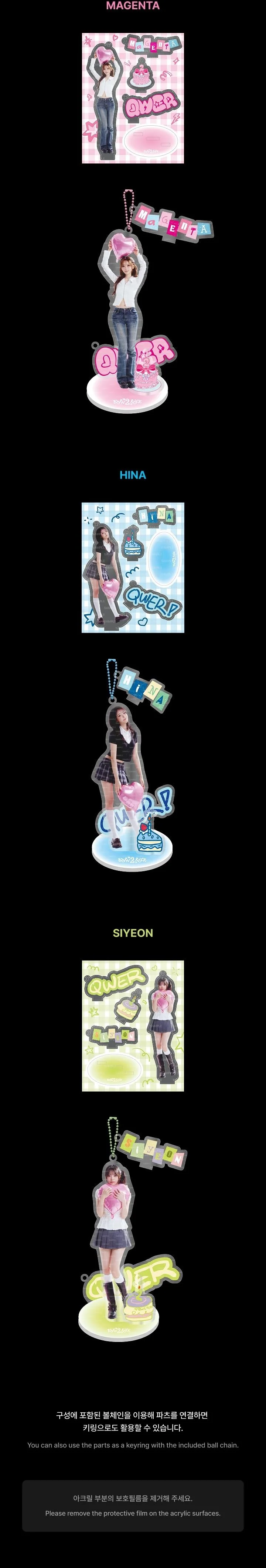 QWER - [BORN 2 ROCK] 2nd Anniversary MD Acrylic Stand (4 Options) - Image 3