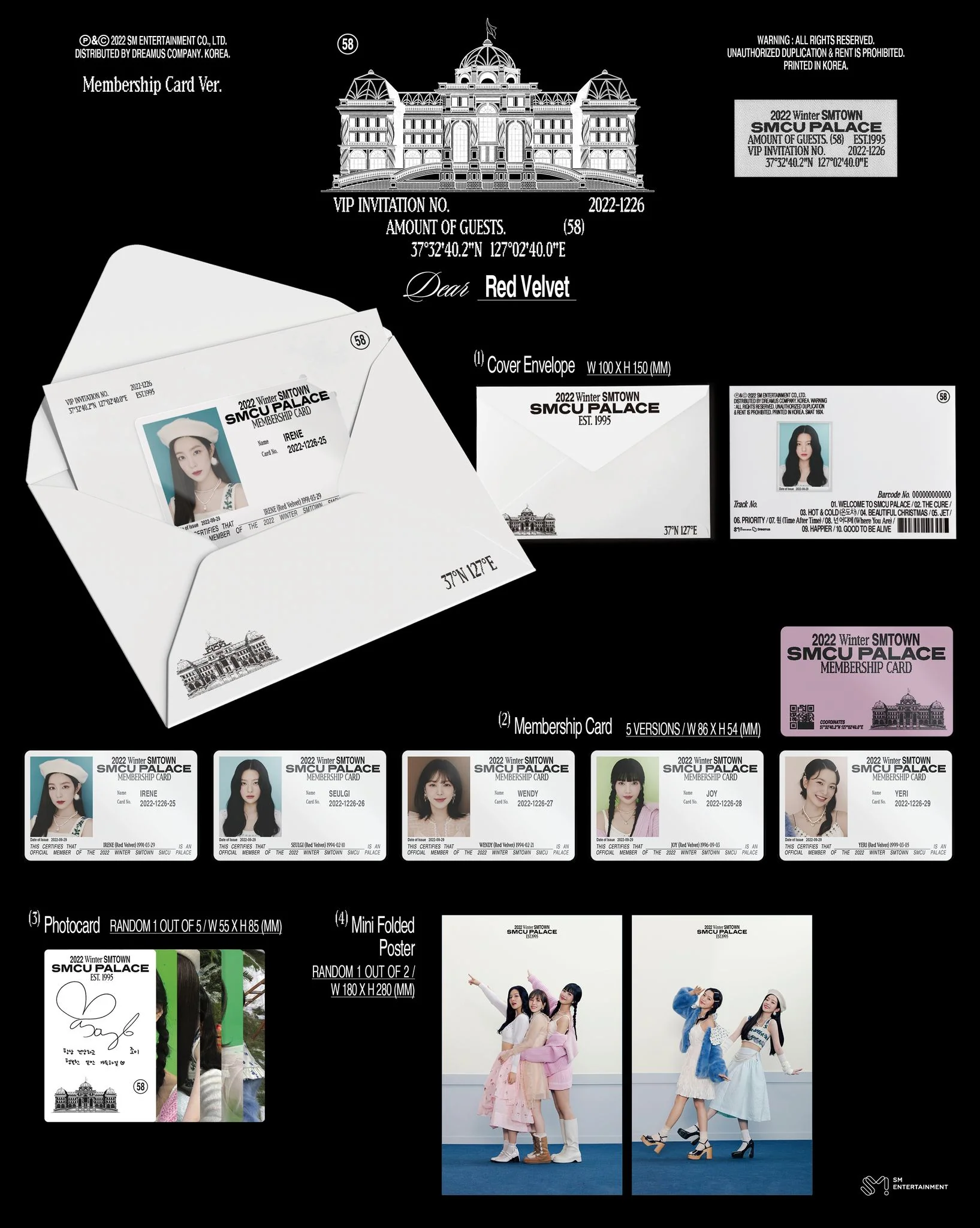 RED VELVET - [2022 WINTER SMTOWN : SMCU PALACE (GUEST. RED VELVET)] Membership Card Version - Image 2