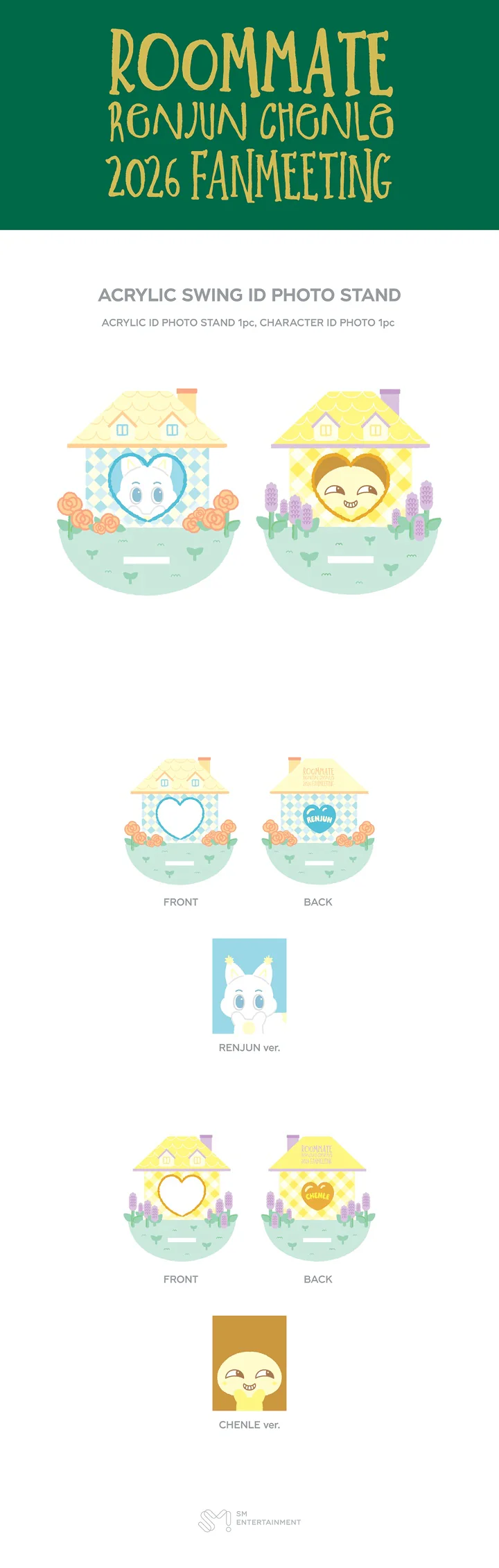 (PRE-ORDER) RENJUN & CHENLE - [ROOMMATE] FANMEETING OFFICIAL MD ACRYLIC ID PHOTO STAND - Image 2
