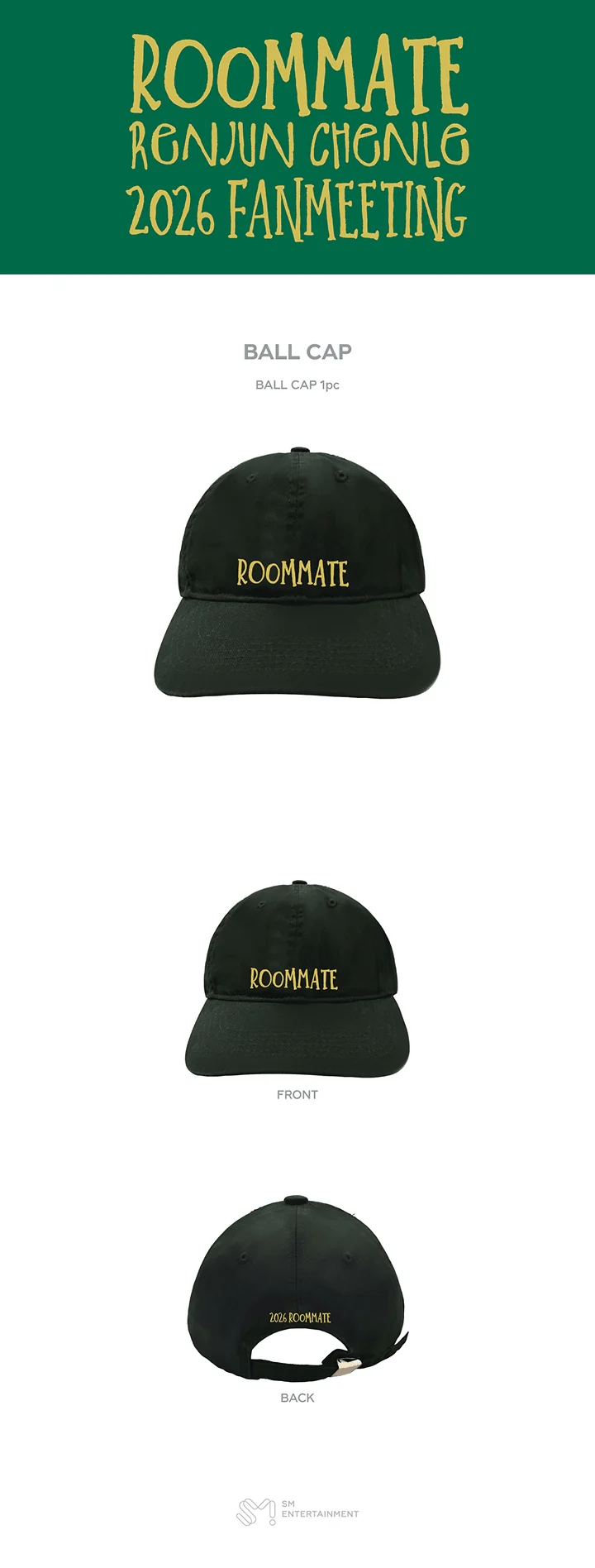 (PRE-ORDER) RENJUN & CHENLE - [ROOMMATE] FANMEETING OFFICIAL MD BALL CAP - Image 2