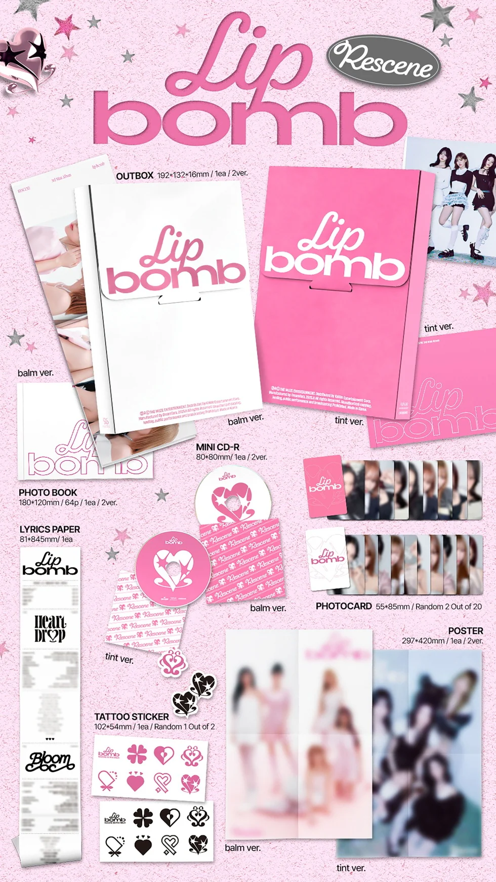 RESCENE - [LIP BOMB] 3rd Mini Album TINT Version - Image 2