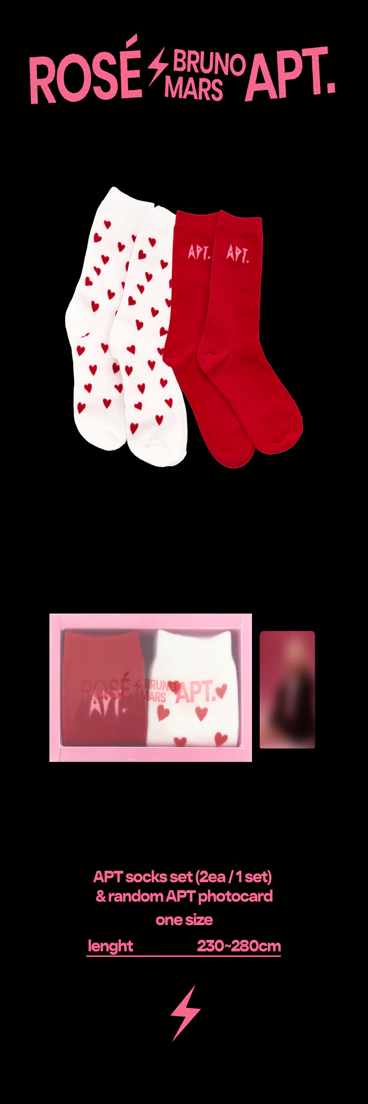 ROSÉ - [ROSIE] OFFICIAL MD APT SOCKS SET - Image 2