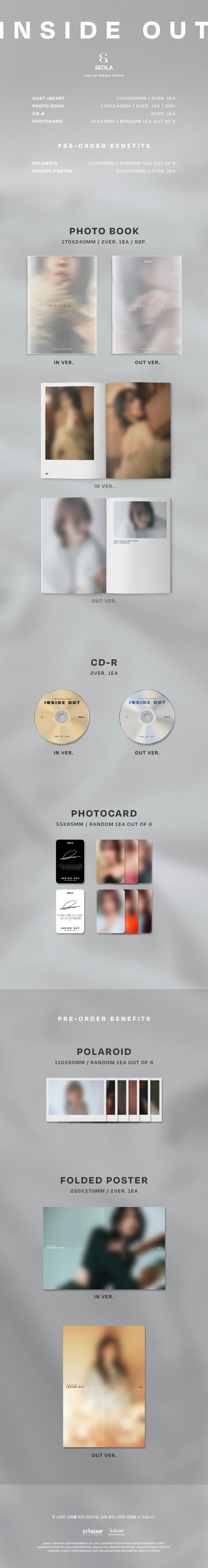SEOLA - [INSIDE OUT] 1st Single Album IN Version - Image 2