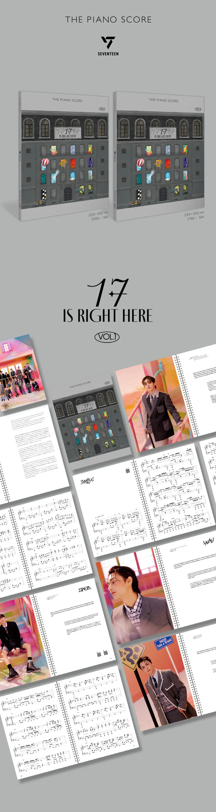 SEVENTEEN - [17 IS RIGHT HERE] THE PIANO SCORE SET - Image 2
