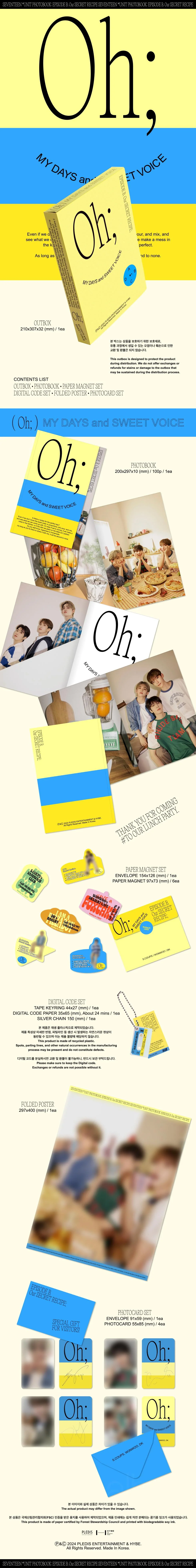 SEVENTEEN - [EPISODE: OH, MY DAYS AND SWEET VOICE] UNIT PHOTOBOOK 2 Version SET - Image 3