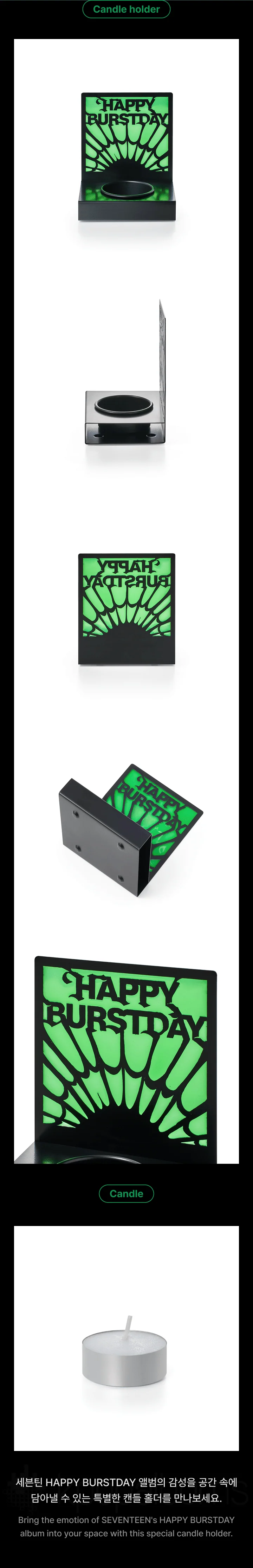 SEVENTEEN - [HAPPY BURSTDAY] OFFICIAL MD Candle Holder Set (NEW BURSTDAY VER.) - Image 3