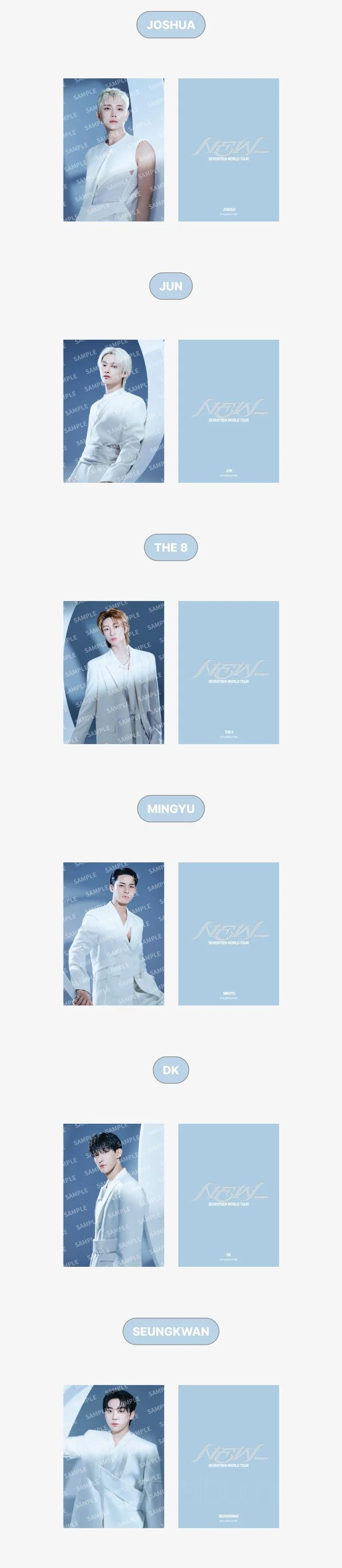 SEVENTEEN - [NEW_] IN INCHEON WORLD TOUR MD Giant Photocard Holder Set - Image 3