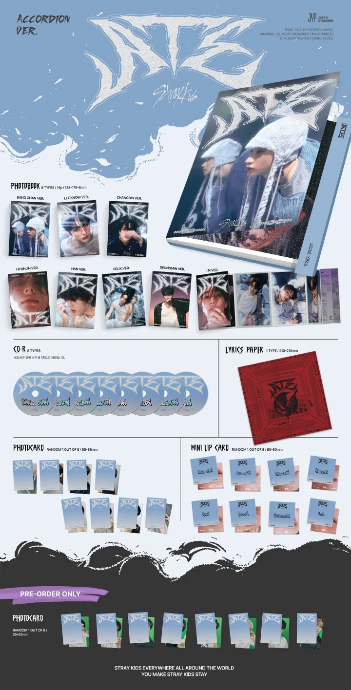 STRAY KIDS - [ATE] Mini Album ACCORDION Version I.N Cover - Image 2
