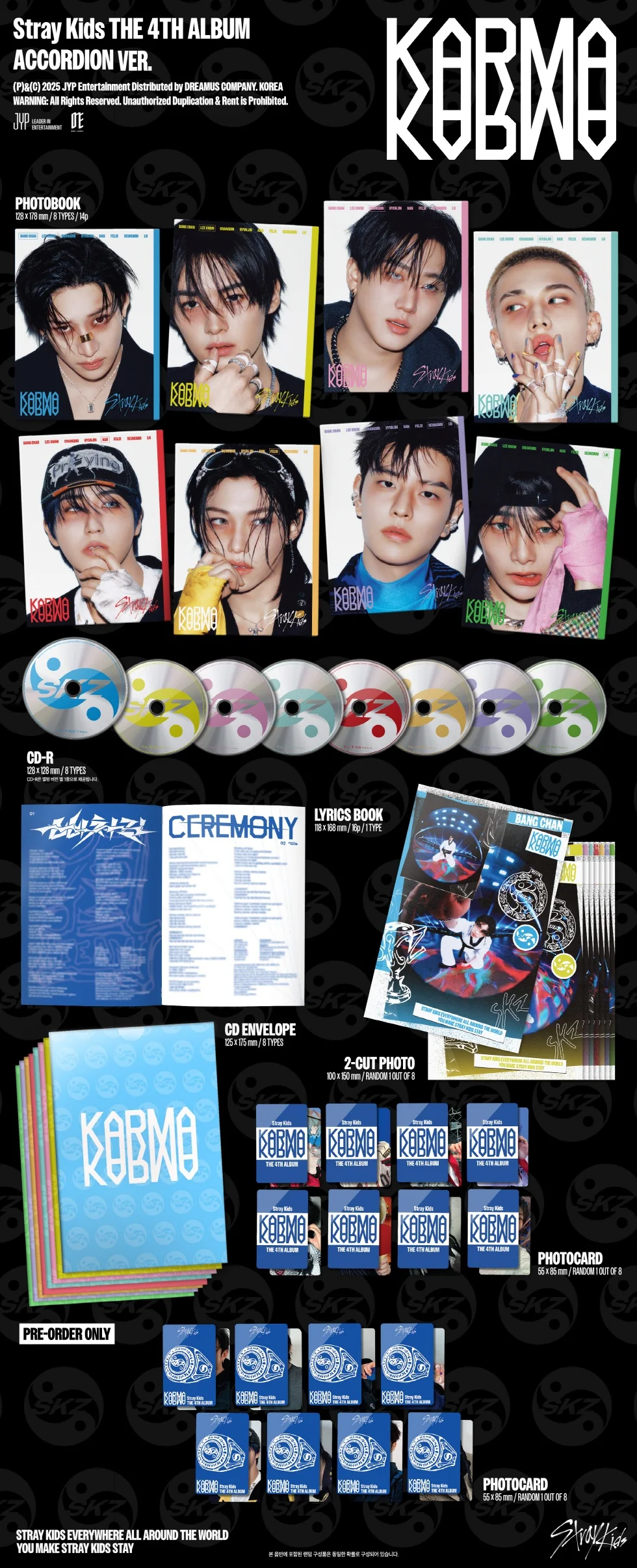 STRAY KIDS - [KARMA] 4th Album ACCORDION I.N Version - Image 2