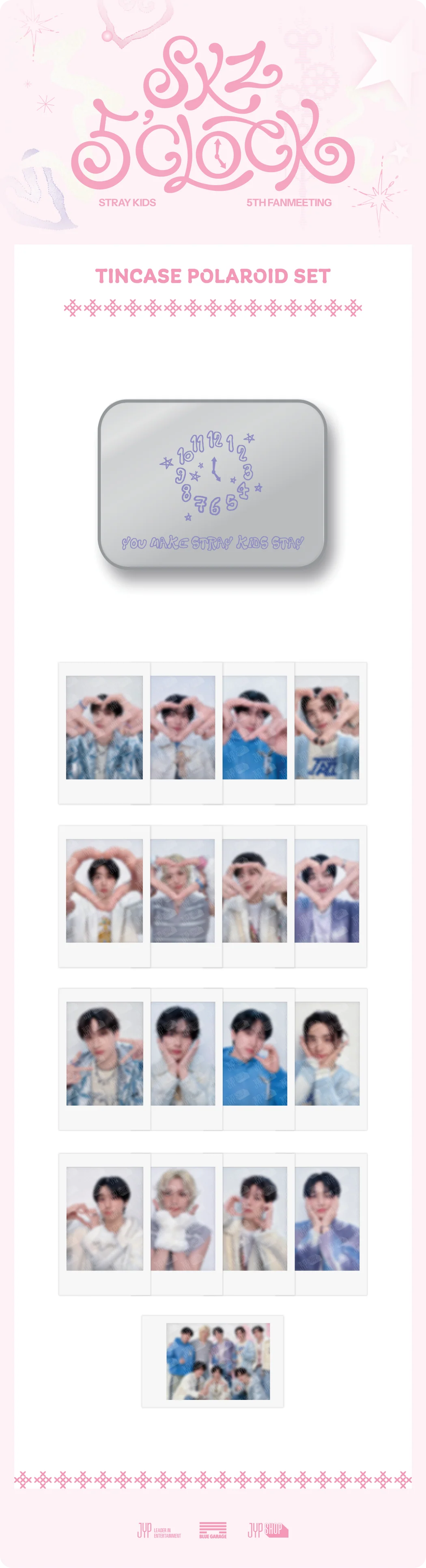 Stray Kids - [SKZ 5'CLOCK] OFFICIAL MD TINCASE POLAROID SET - Image 2