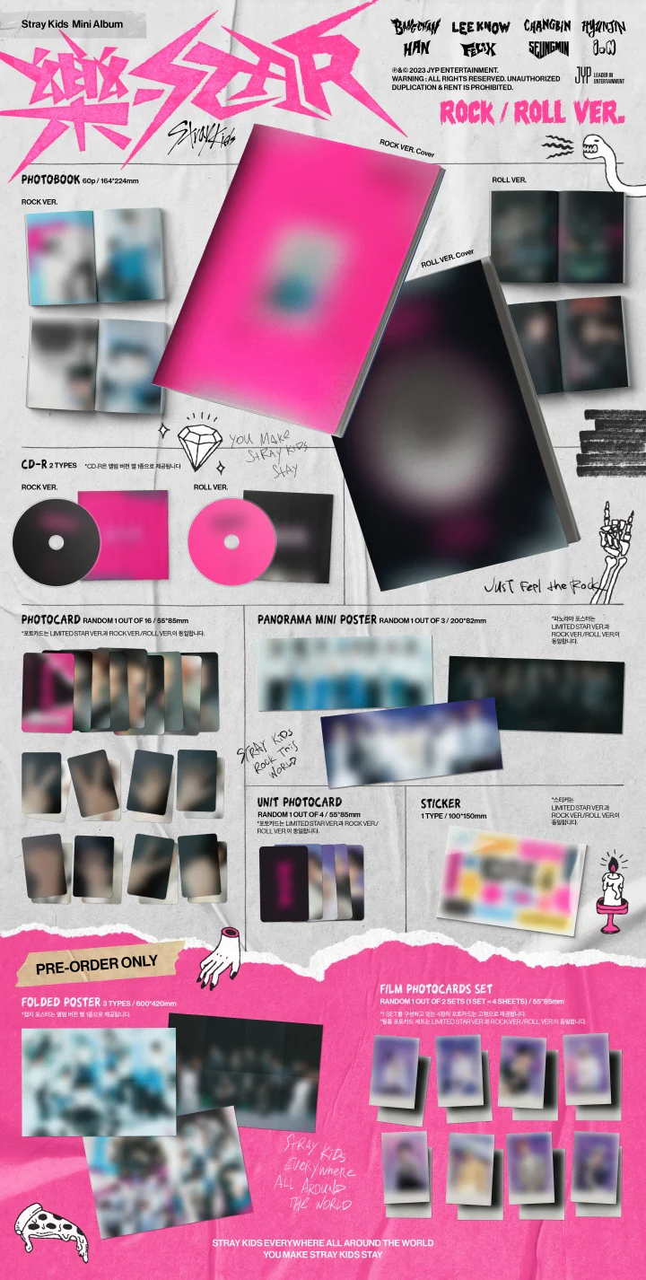 STRAY KIDS - [樂-STAR / ROCK-STAR] Mini Album 2 Version SET - Image 2