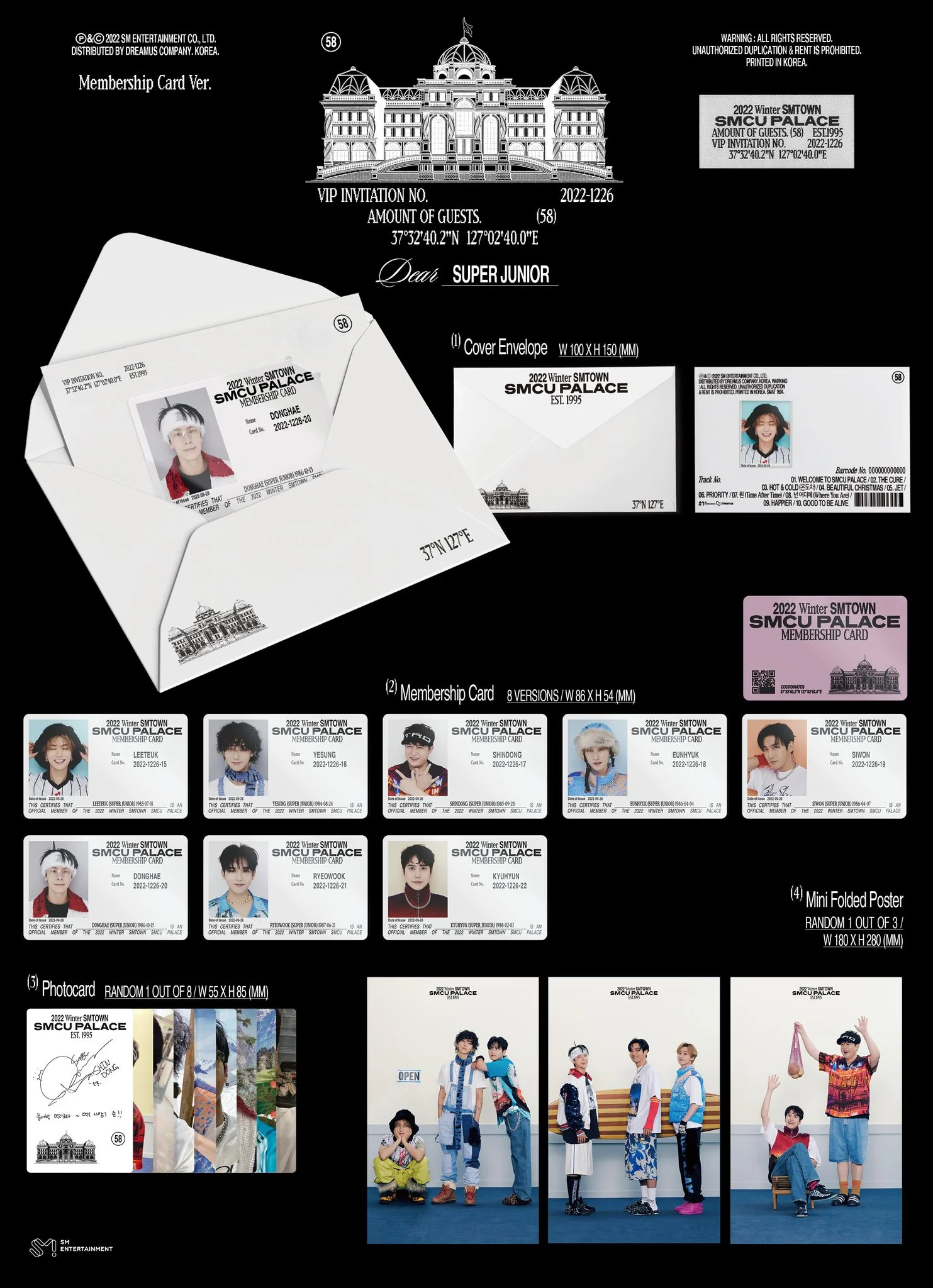 SUPER JUNIOR - [2022 WINTER SMTOWN : SMCU PALACE (GUEST. SUPER JUNIOR)] Membership Card Version - Image 2