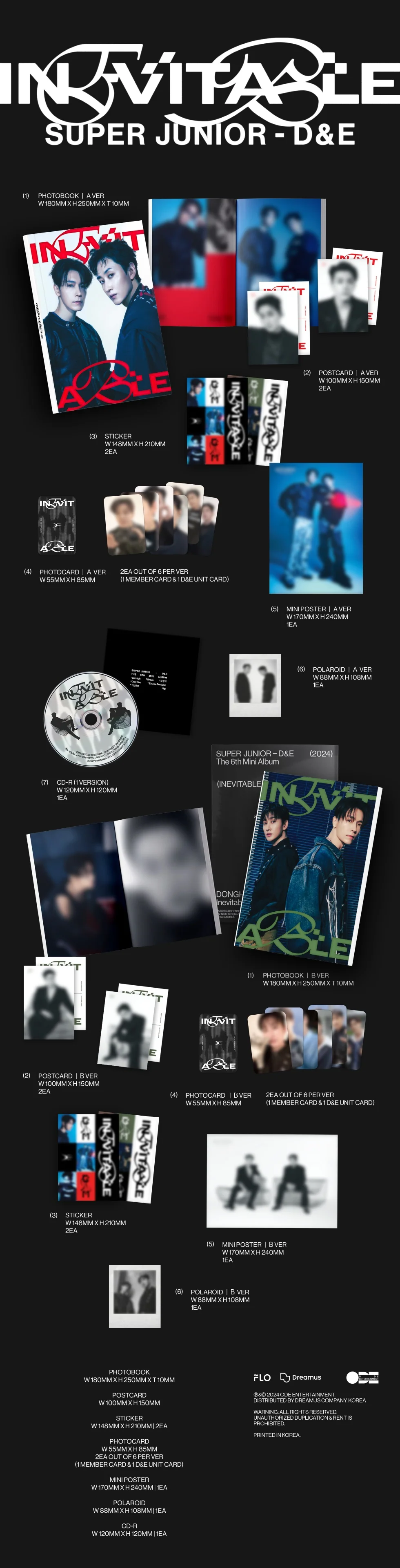 SUPER JUNIOR D&E - [INEVITABLE] 6th Mini Album RANDOM Version - Image 2
