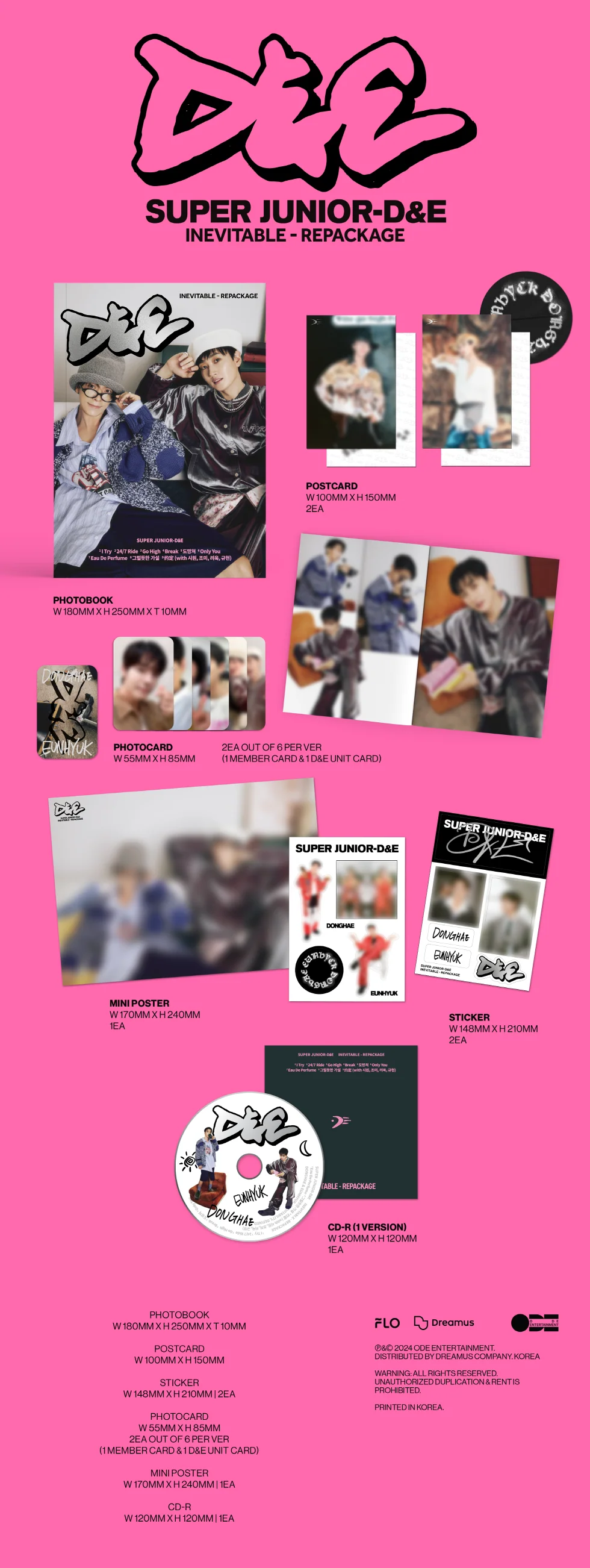 SUPER JUNIOR D&E - [INEVITABLE] 6th Mini Album Repackage - Image 2