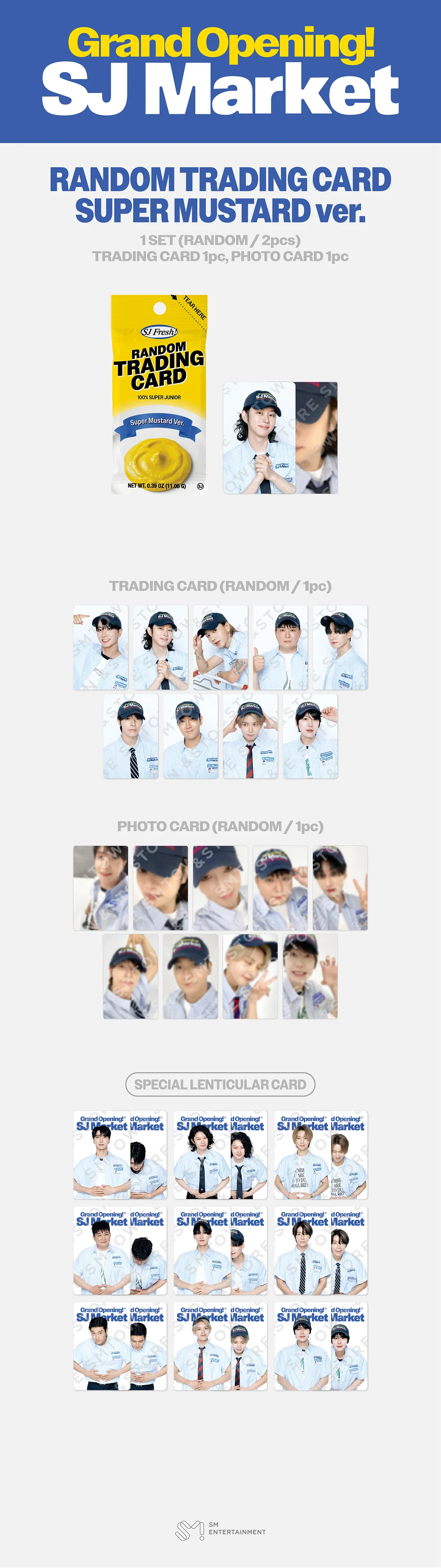 SUPER JUNIOR - [Grand Opening! SJ Market] POP-UP MD RANDOM TRADING CARD SET (SUPER MUSTARD ver.) - Image 2