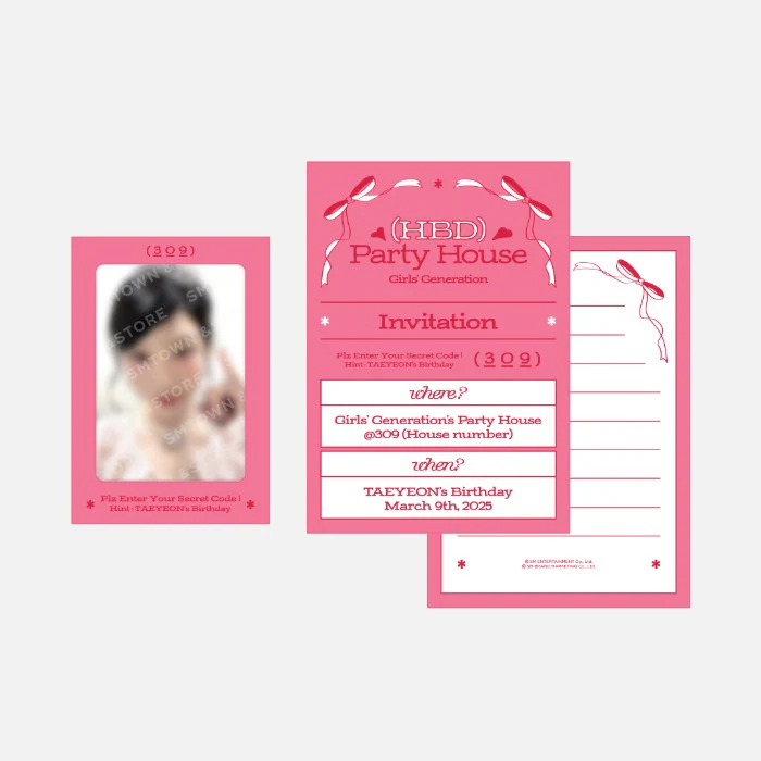 TAEYEON - [ARTIST BIRTHDAY] OFFICIAL MD PARTY CARD