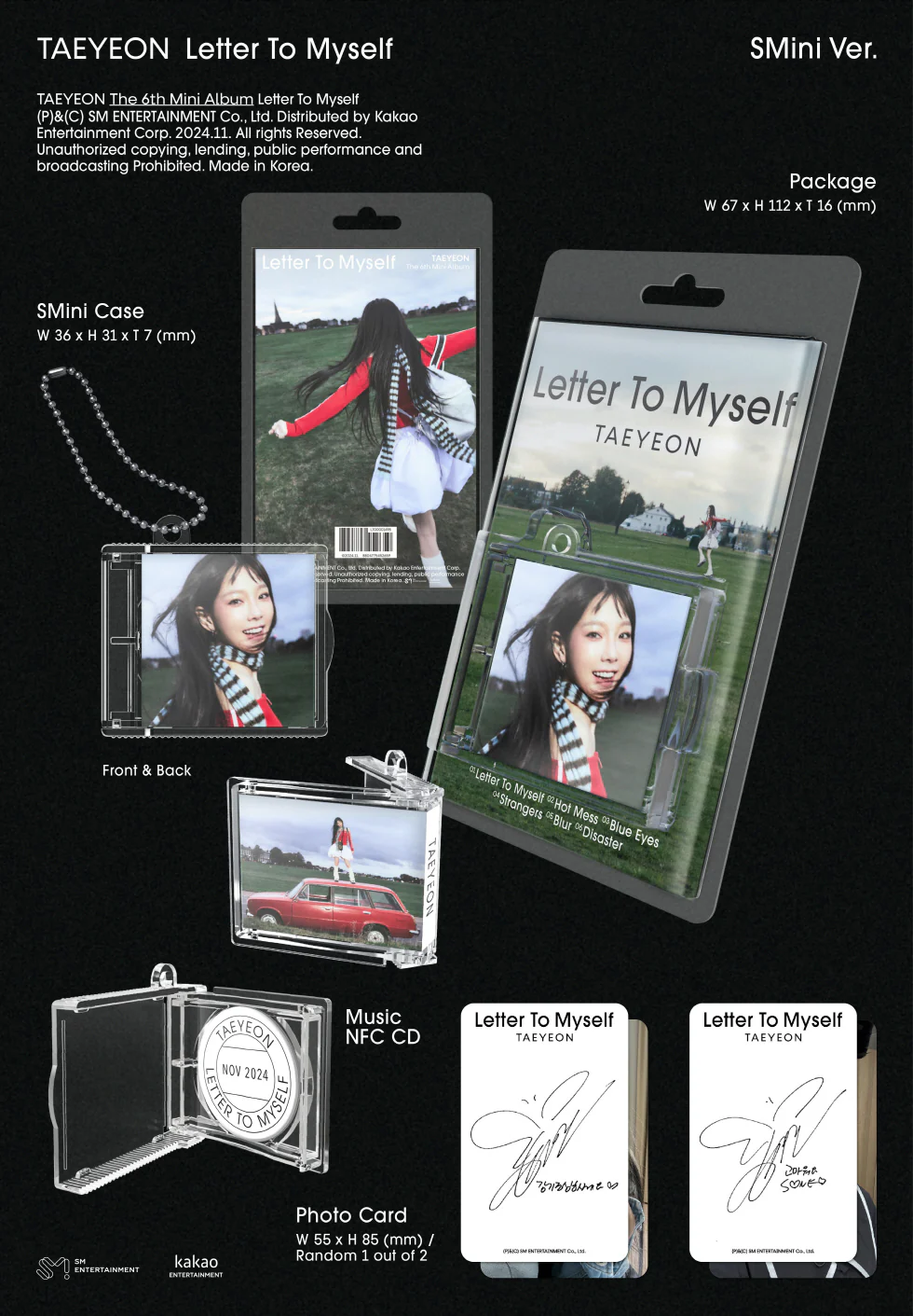 TAEYEON - [Letter To Myself] 6th Mini Album SMINI Version - Image 2