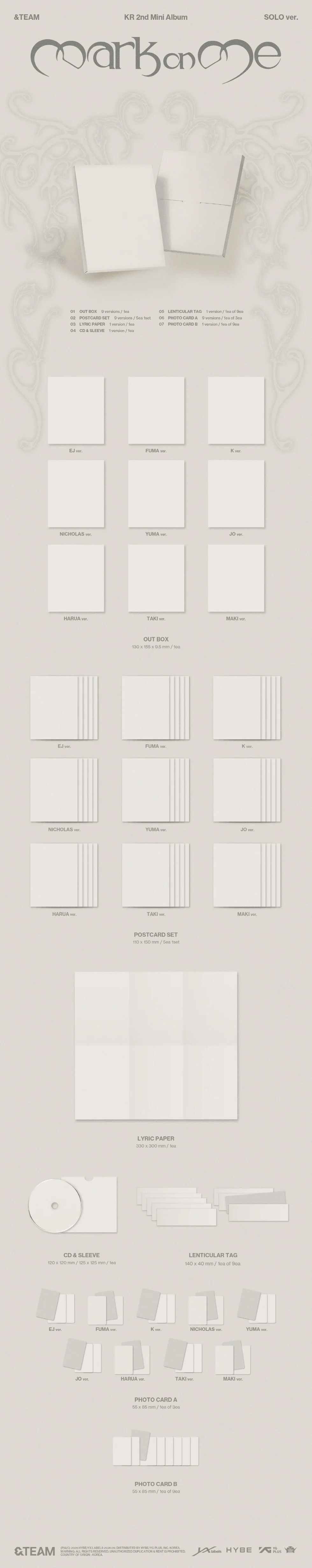 (PRE-ORDER) &TEAM - [Mark on Me] KR 2nd Mini Album SOLO NICHOLAS Version - Image 2